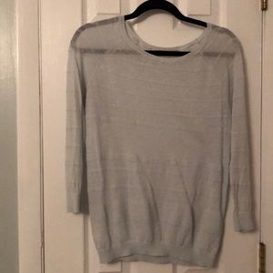 Ann Taylor Loft sheer baby blue top